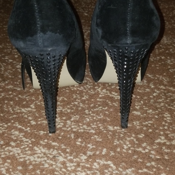 Material Girl Black Rhinestone Heels - Picture 3 of 4